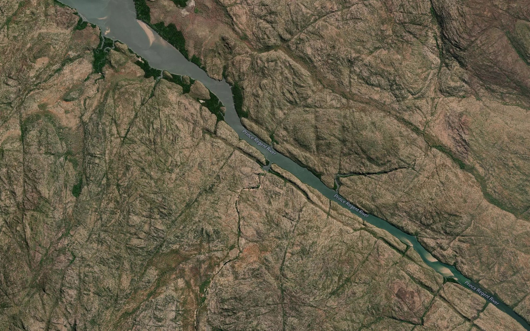 Satellite map of the King Cascade
