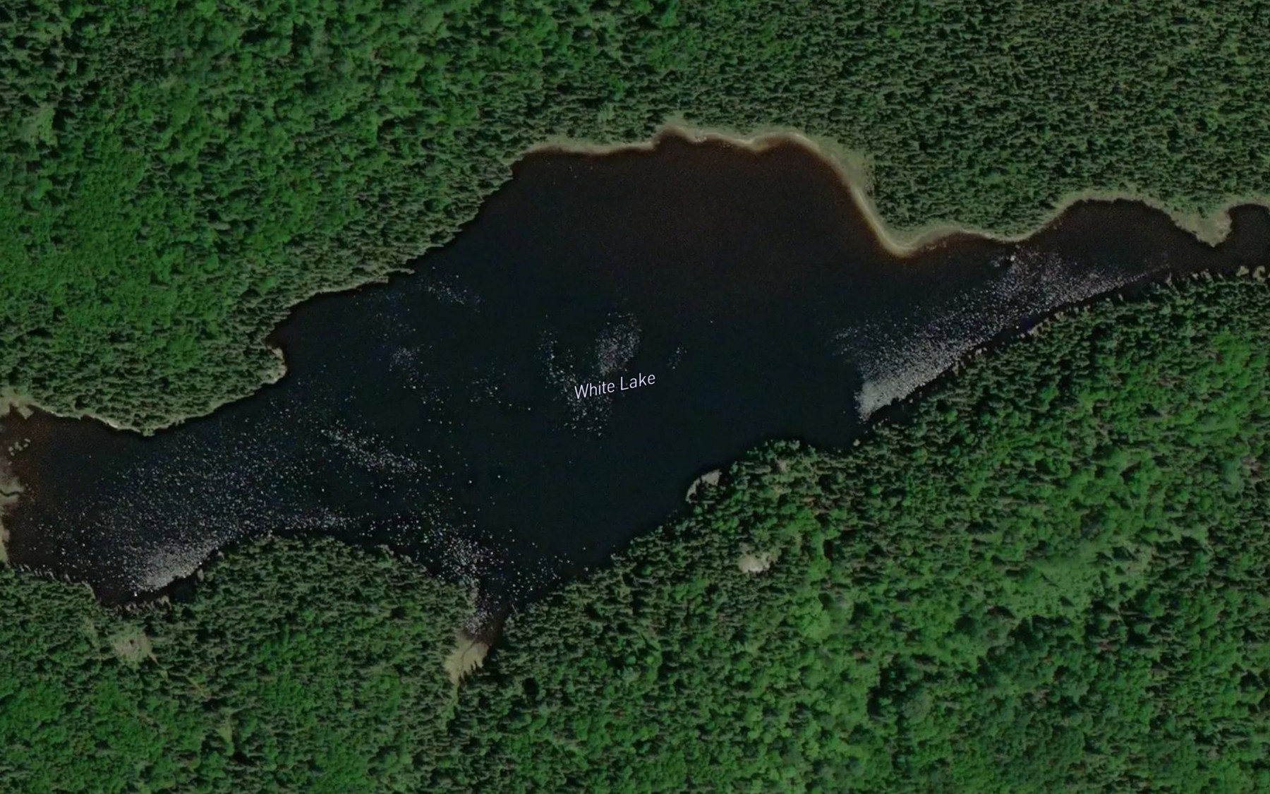 Satellite map of the White Lake