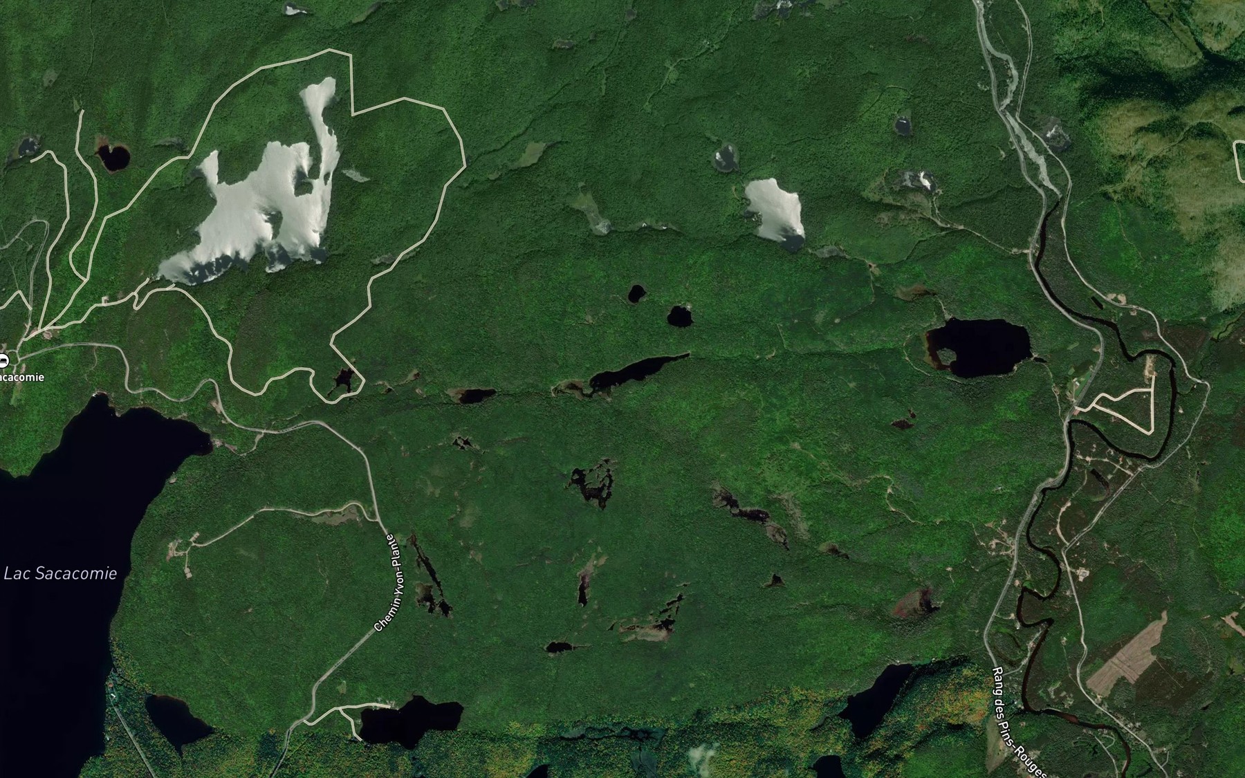 Satellite map of the Lac Poirier