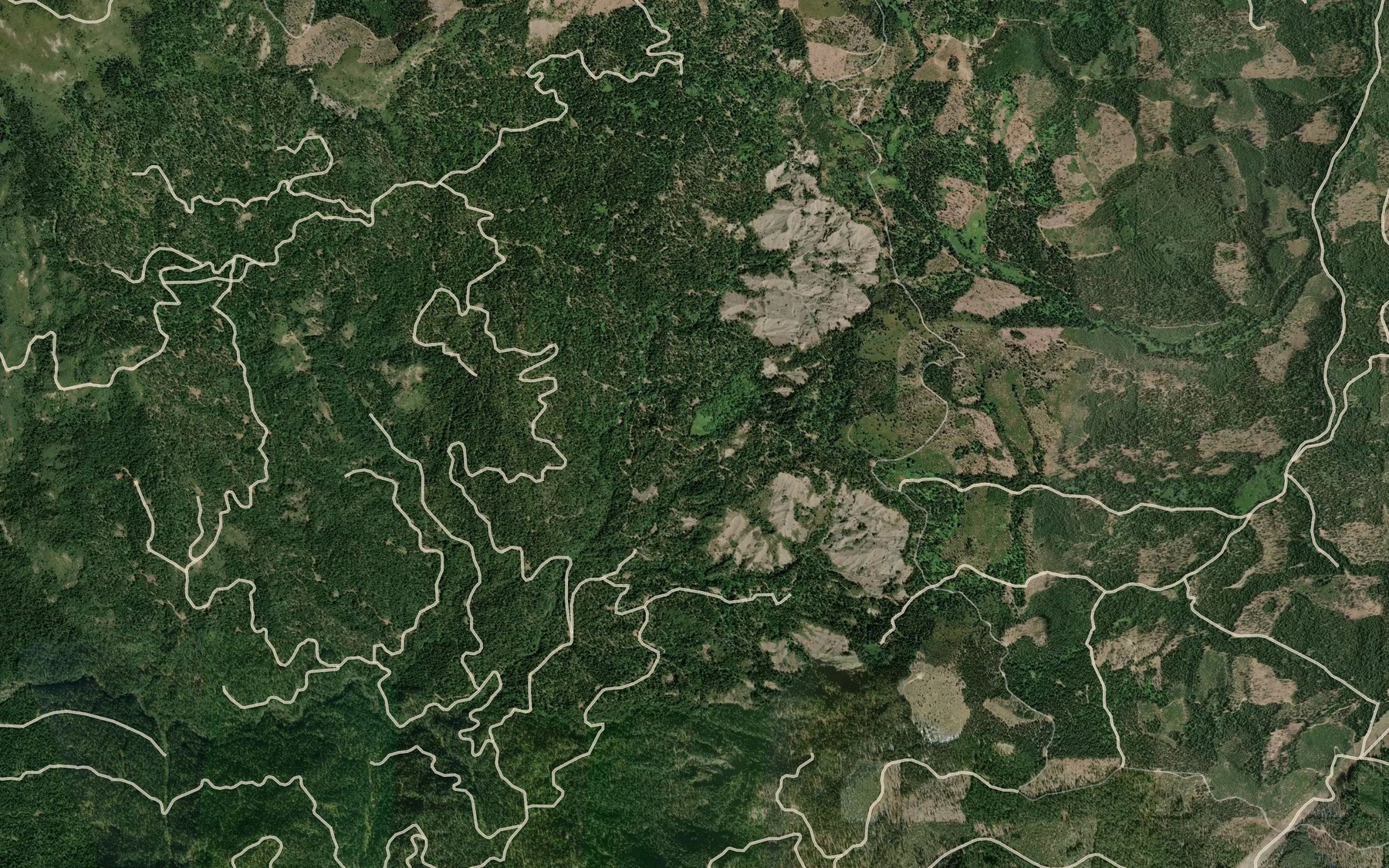 Satellite map of the Curtis Lake