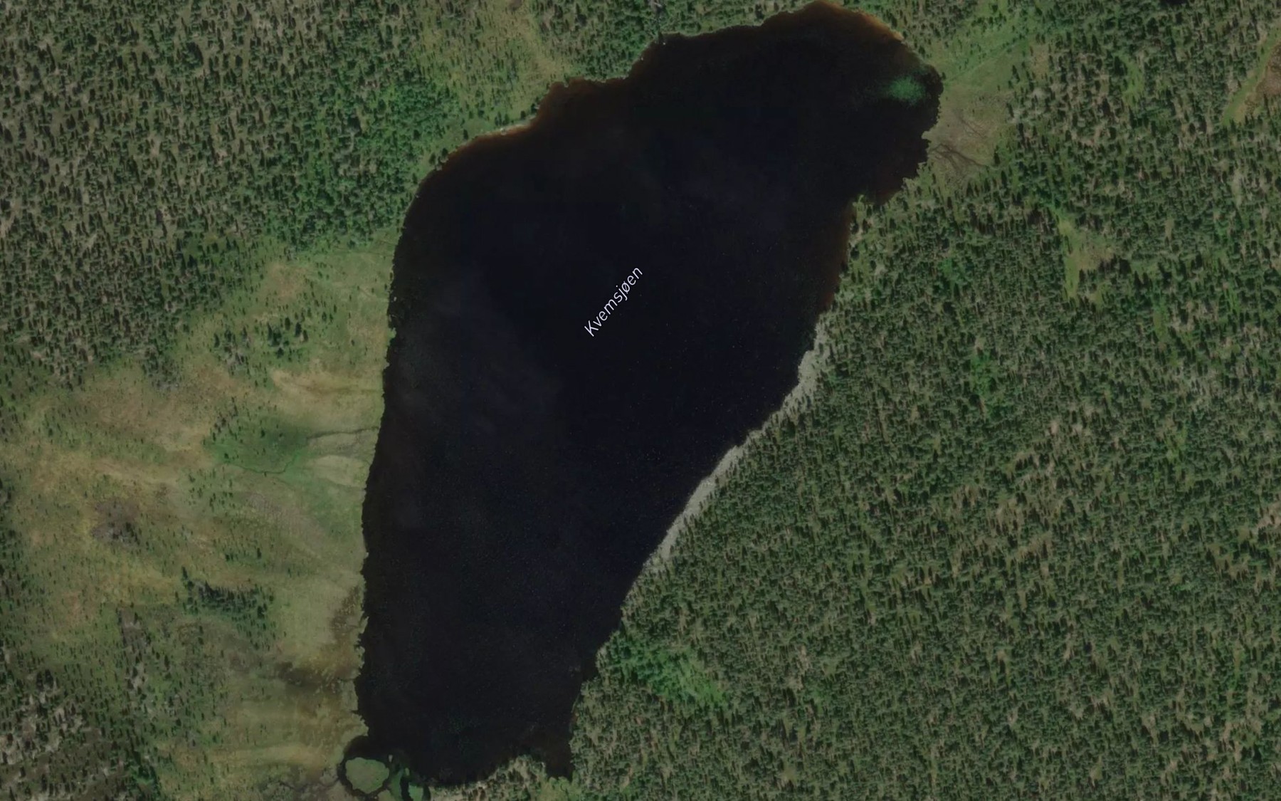 Satellite map of the Kvemsjoen