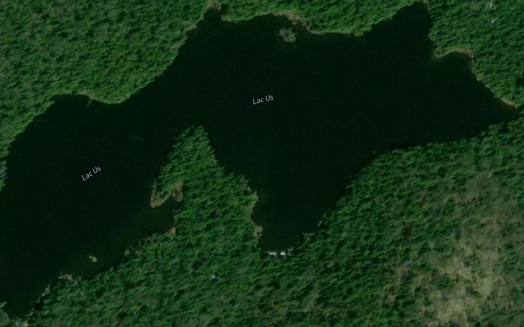 Satellite map of the Lac Us