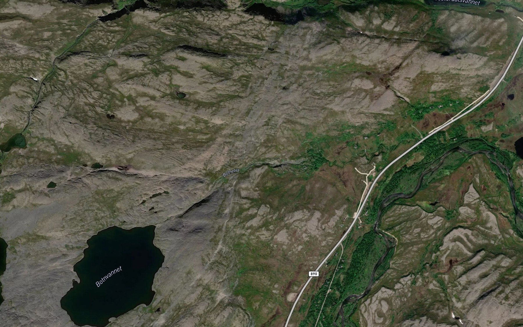 Satellite map of the Botnelva