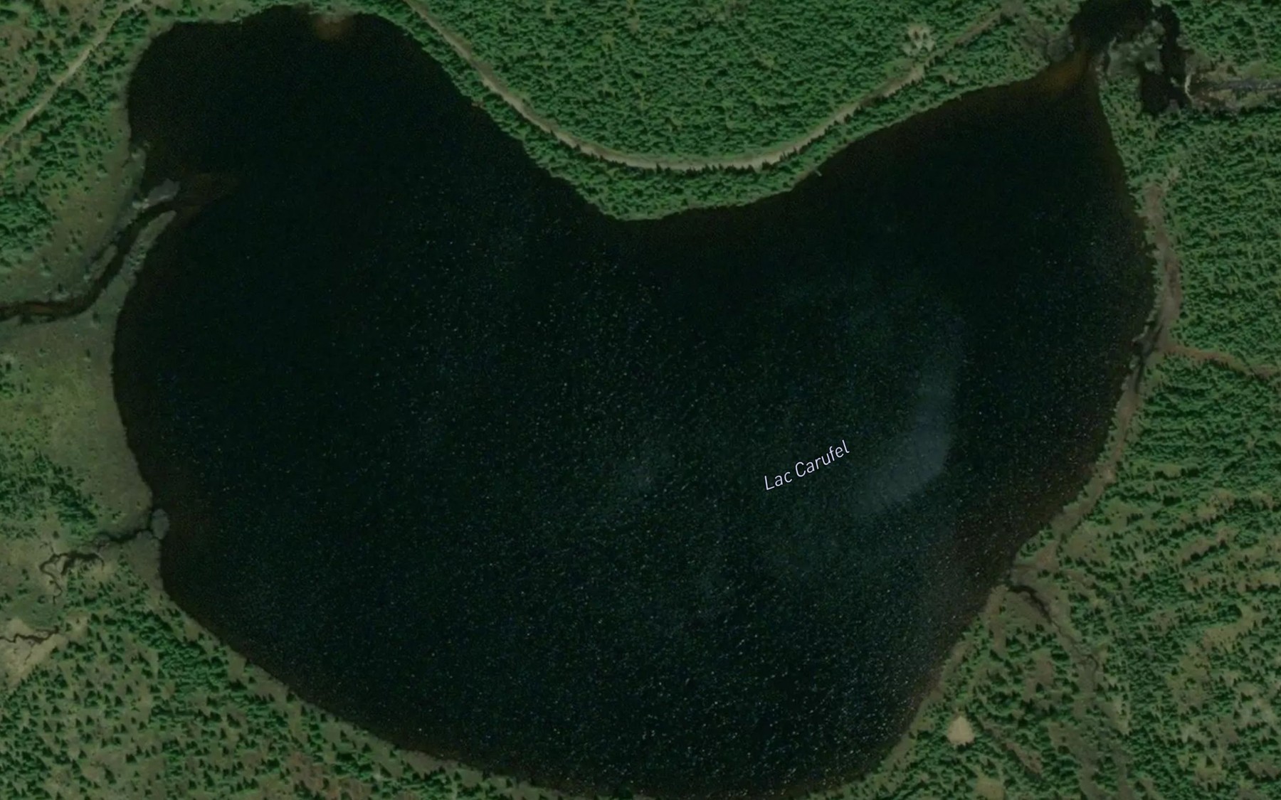 Satellite map of the Lac Carufel