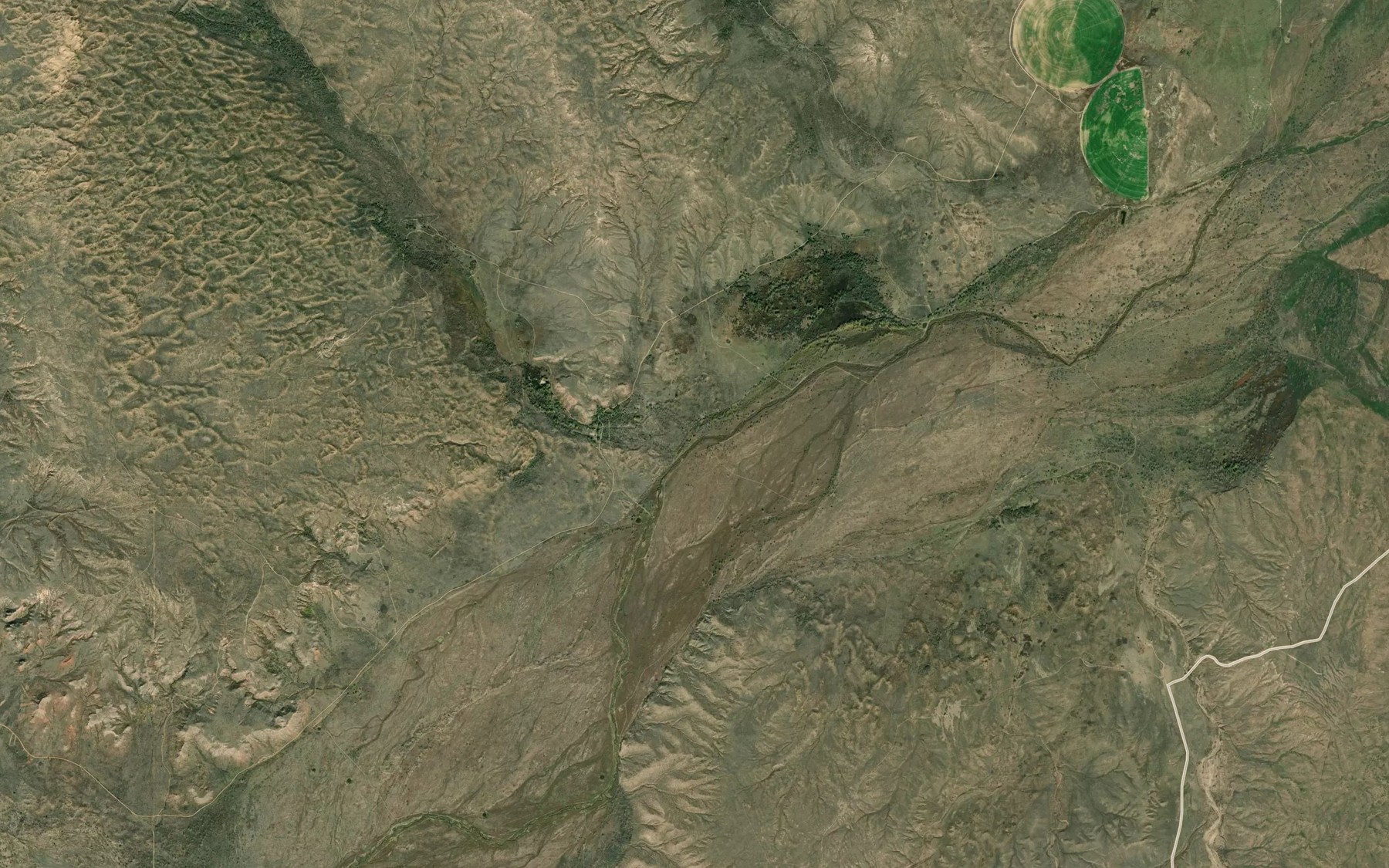 Satellite map of the Carson Creek