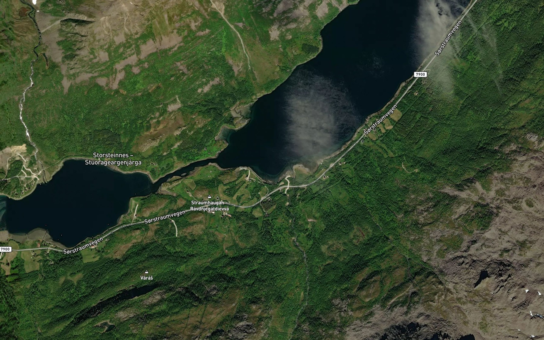 Satellite map of the Naustbukta