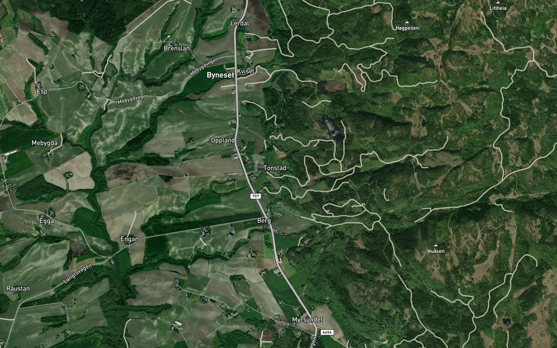 Satellite map of the Hafellbekken
