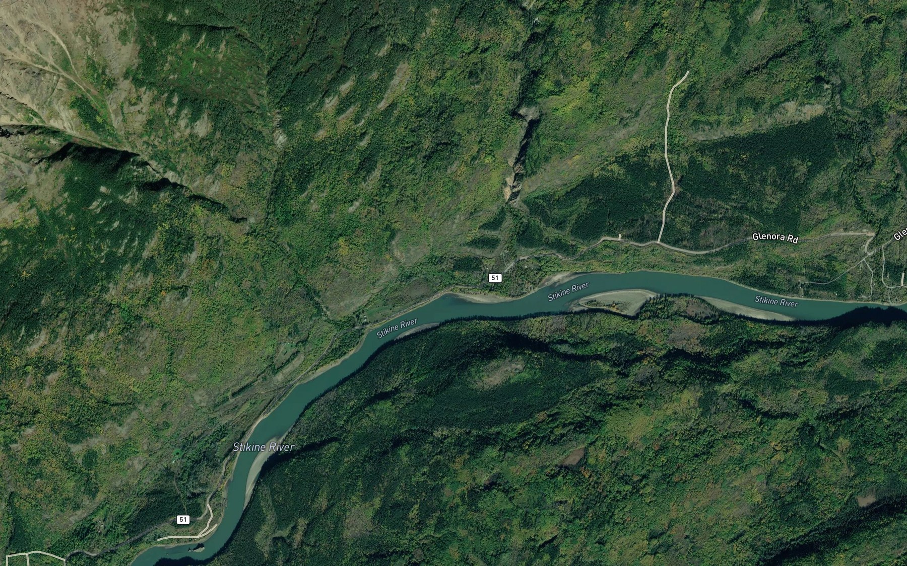 Satellite map of the Winter Creek