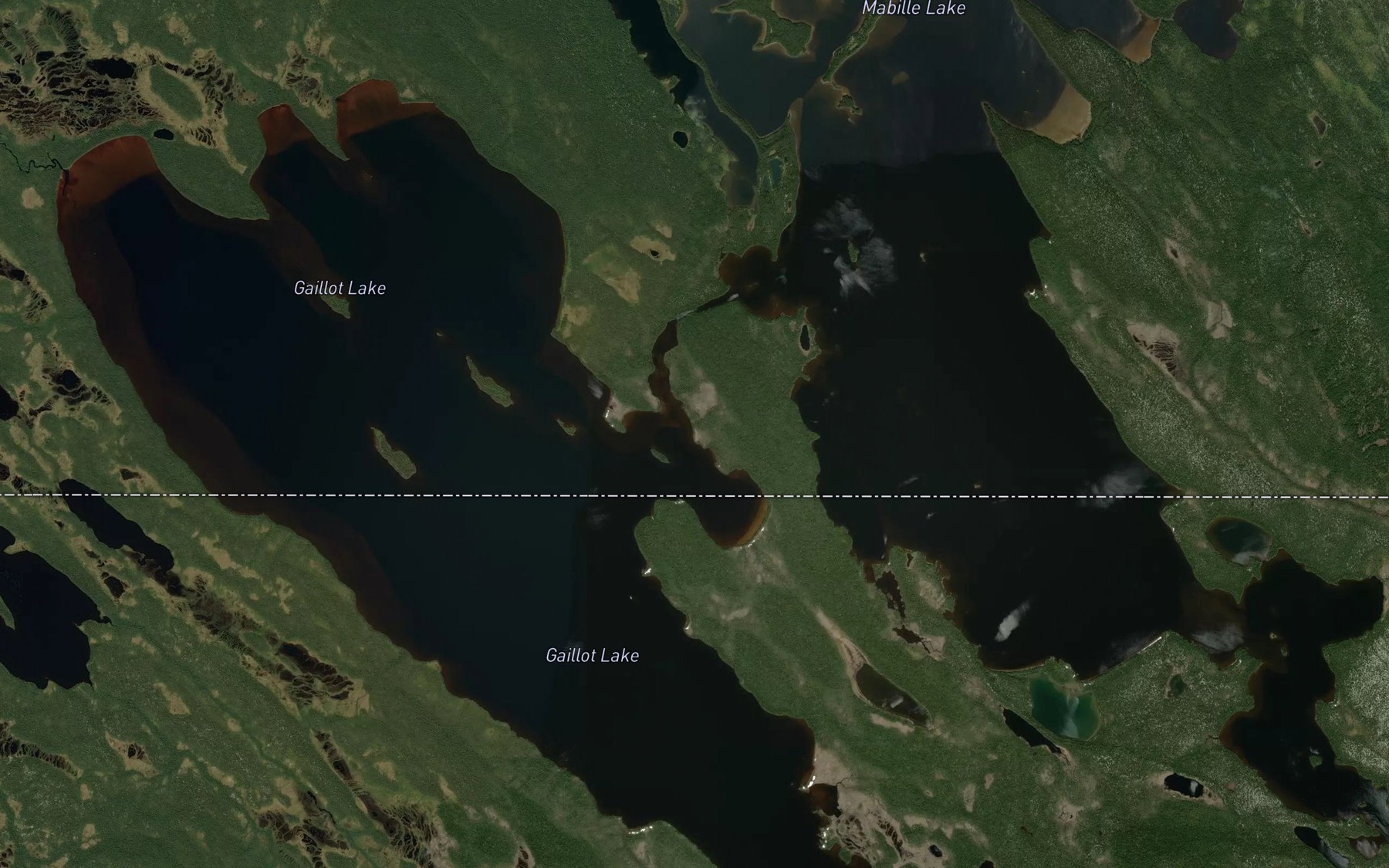 Satellite map of the Mabille Lake