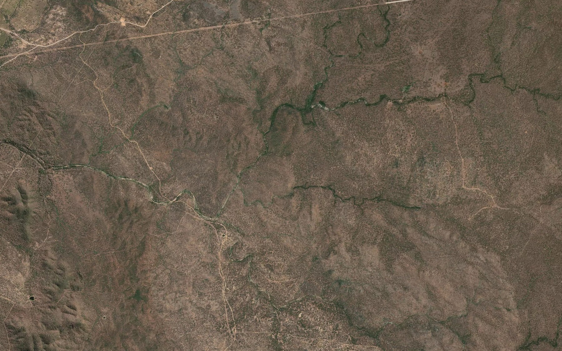 Satellite map of the Dingo Creek
