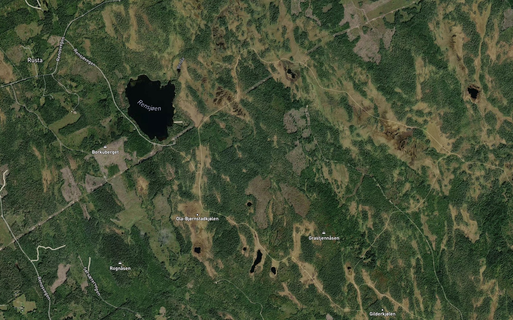 Satellite map of the Kalvbekken