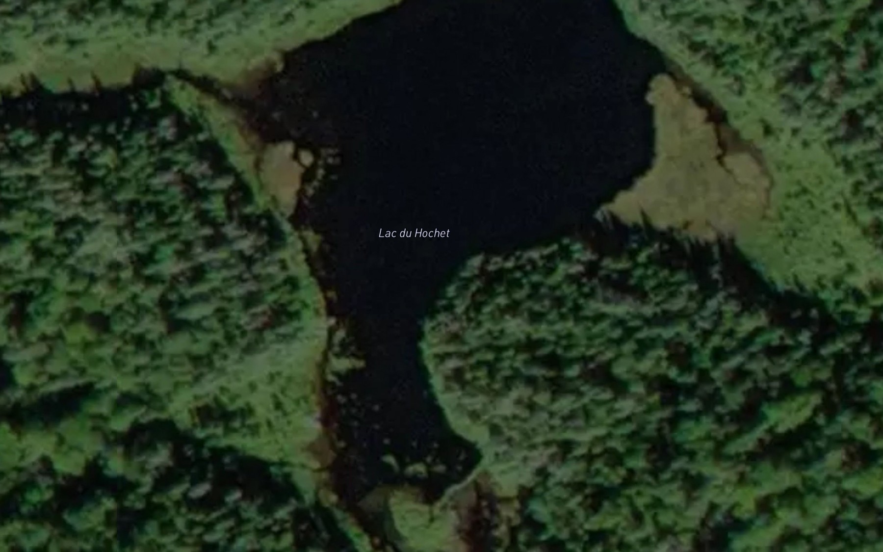 Satellite map of the Lac du Hochet