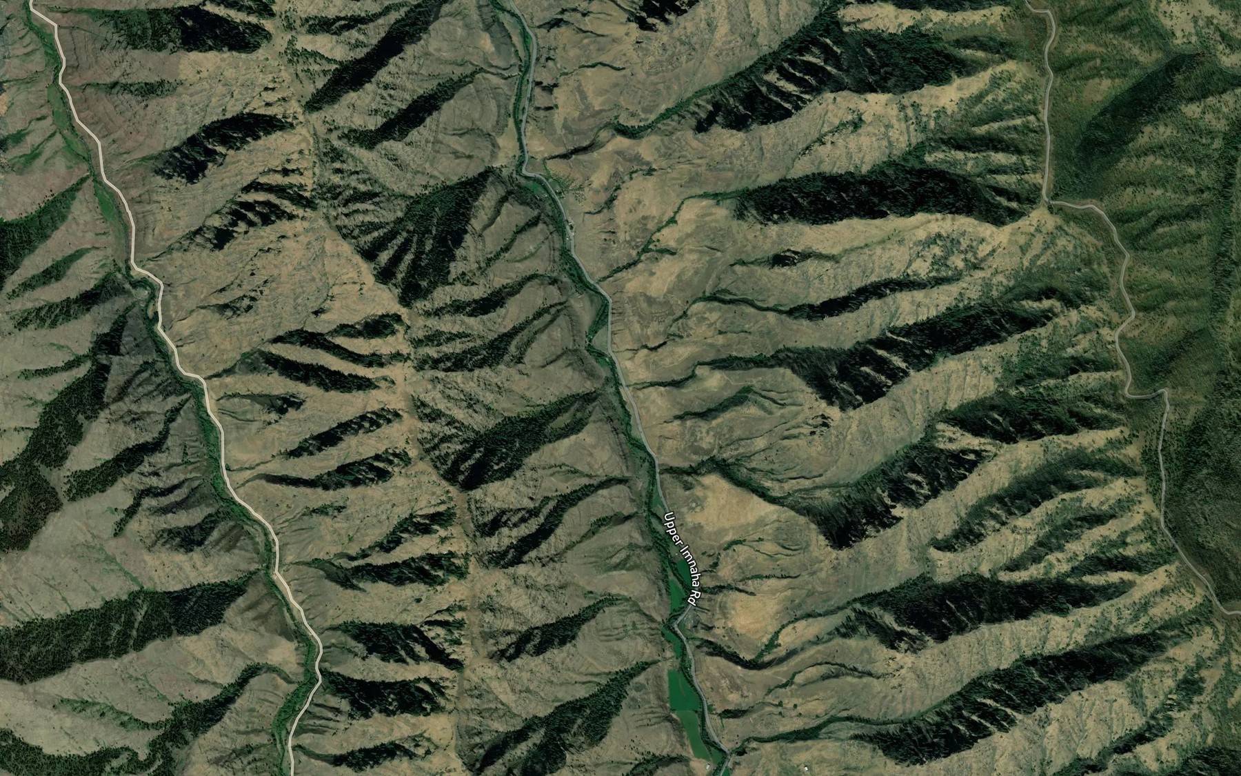 Satellite map of the Keeler Creek