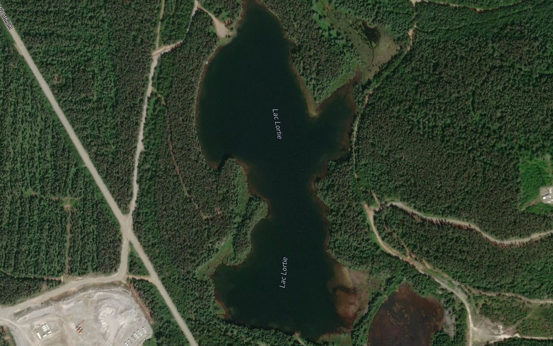 Satellite map of the Lac Lortie