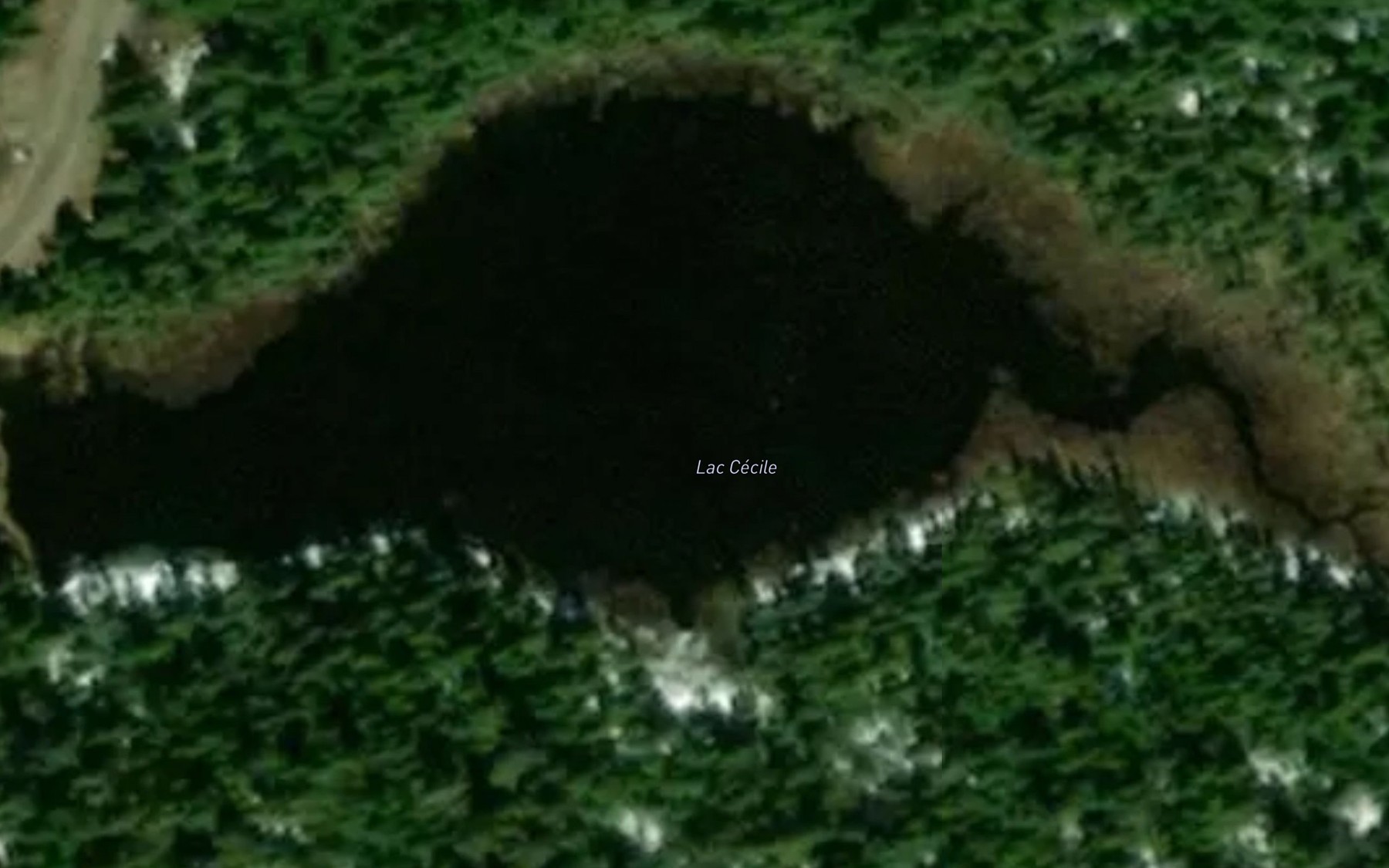 Satellite map of the Lac Cecile