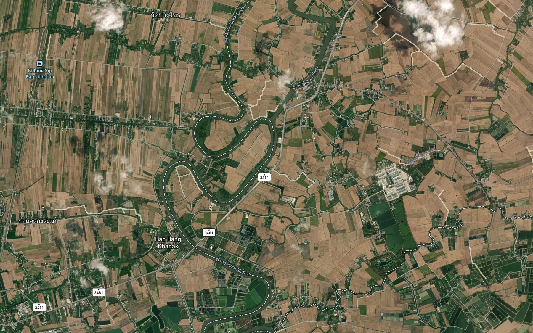 Satellite map of the Khlong Bang Khiat