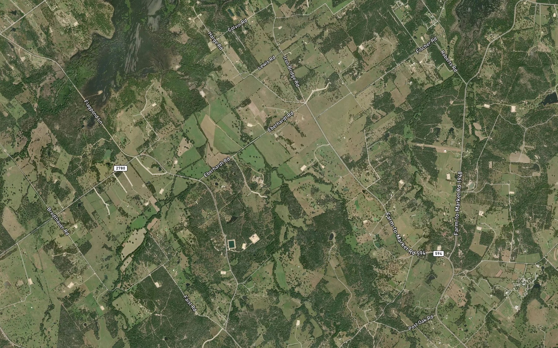 Satellite map of the Kerr Creek