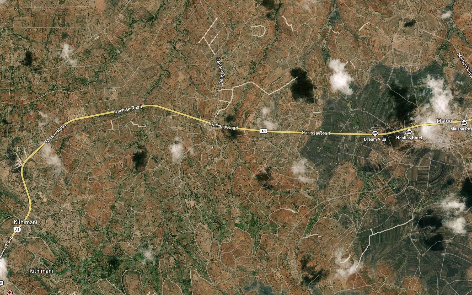 Satellite map of the Kawetuo