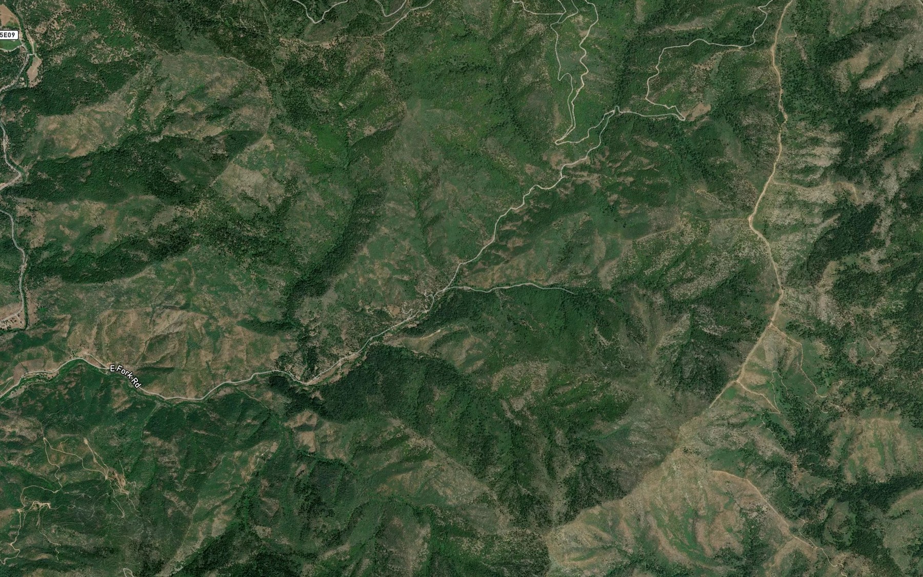 Satellite map of the Third South Fork East Fork Clear Creek