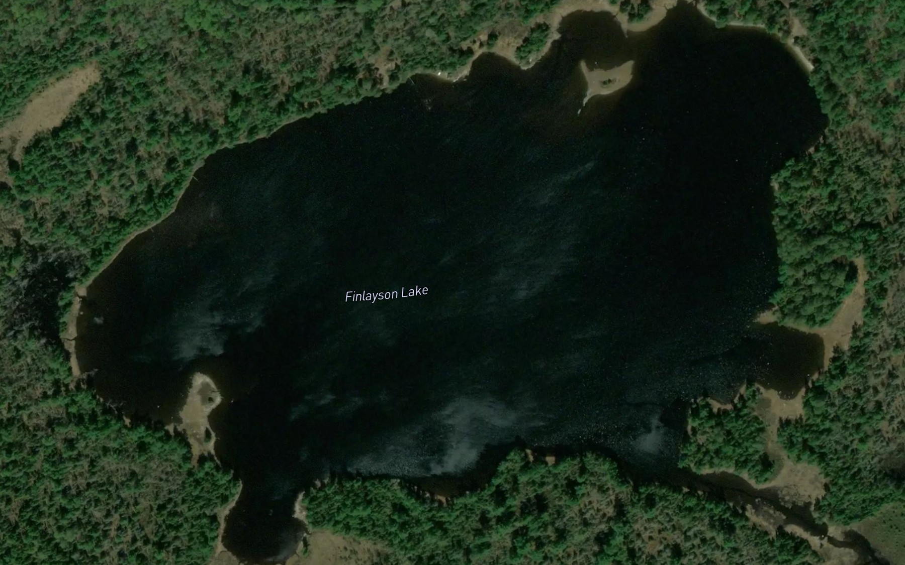 Satellite map of the Finlayson Lake