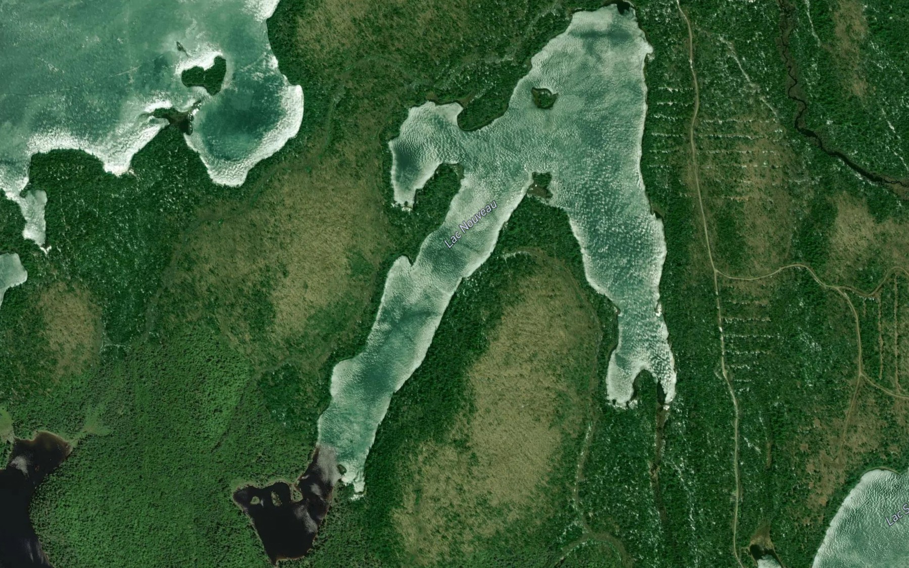 Satellite map of the Lac Nouveau
