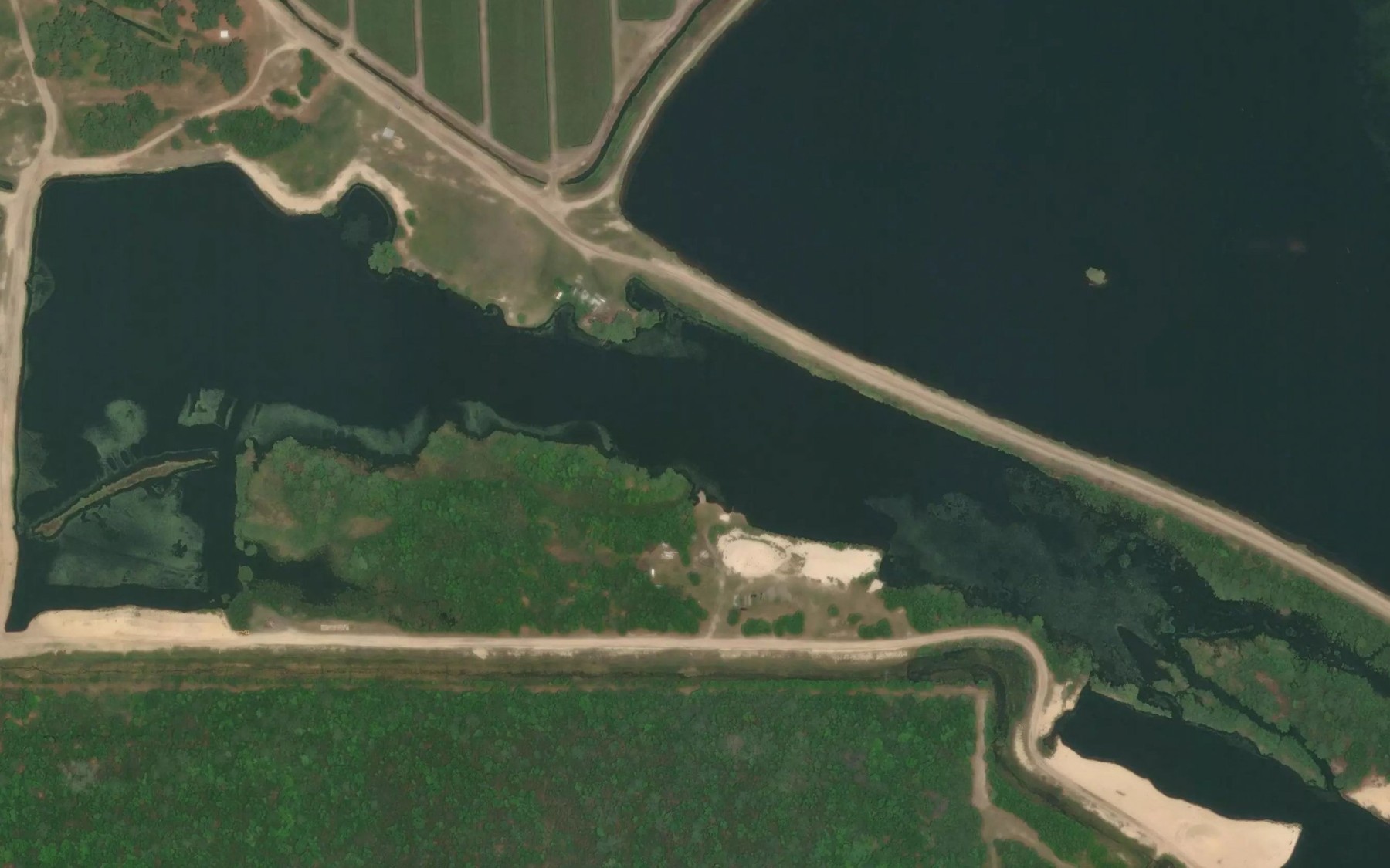 Satellite map of the Cranberry Flowage