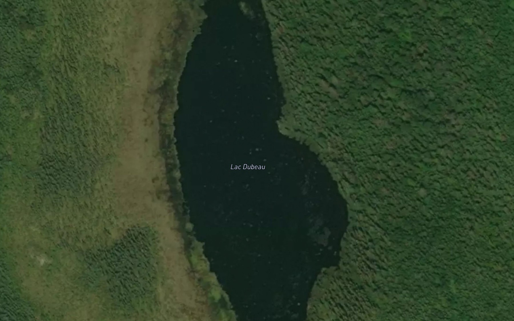 Satellite map of the Lac Dubeau