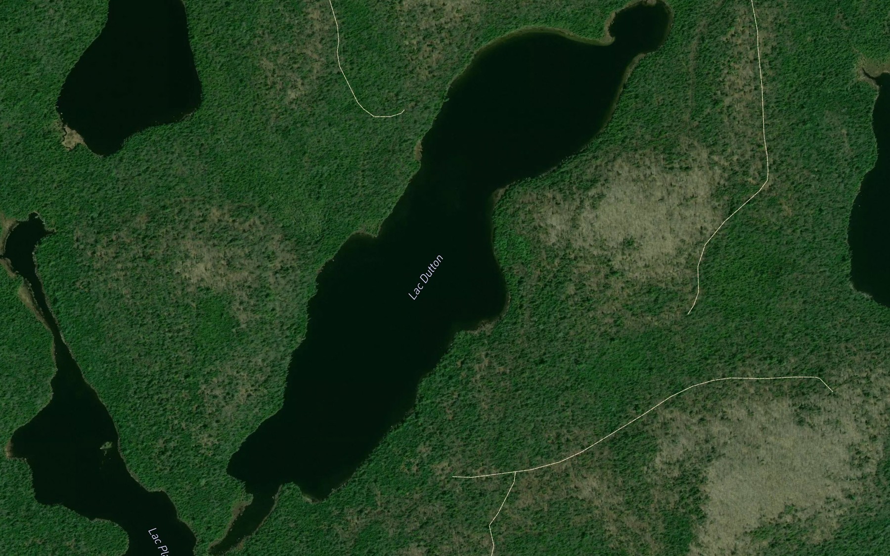Satellite map of the Lac Dutton