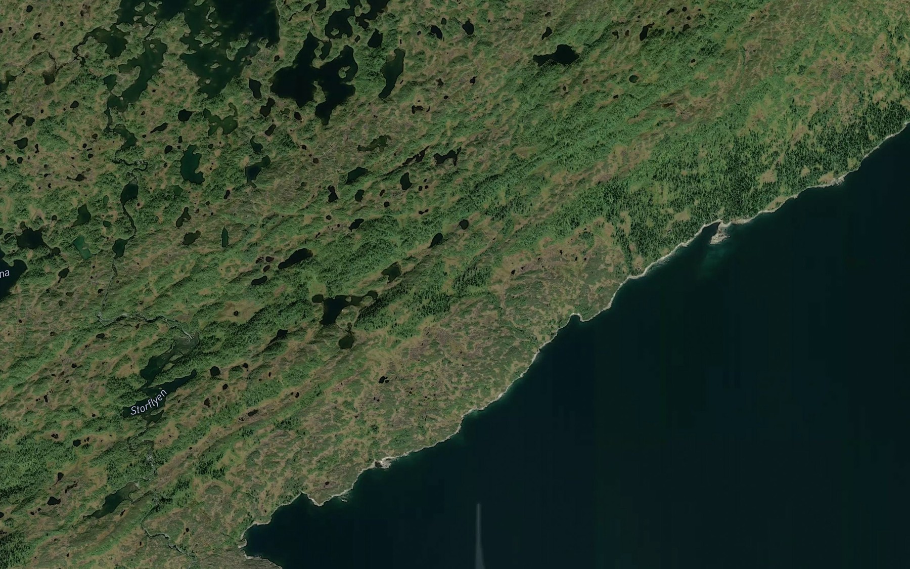 Satellite map of the Merkesbekken