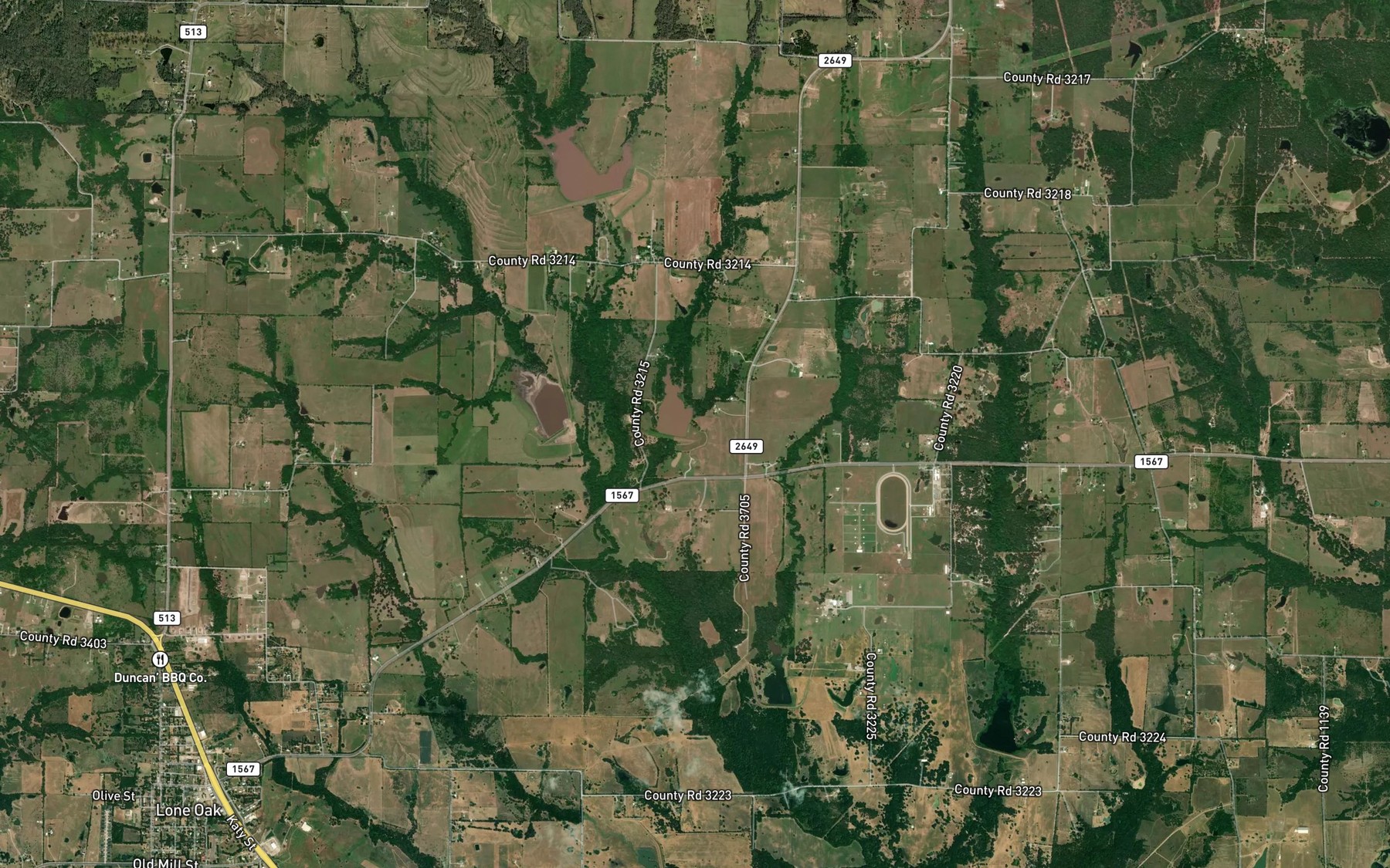 Satellite map of the Soil Conservation Service Site 3 Reservoir