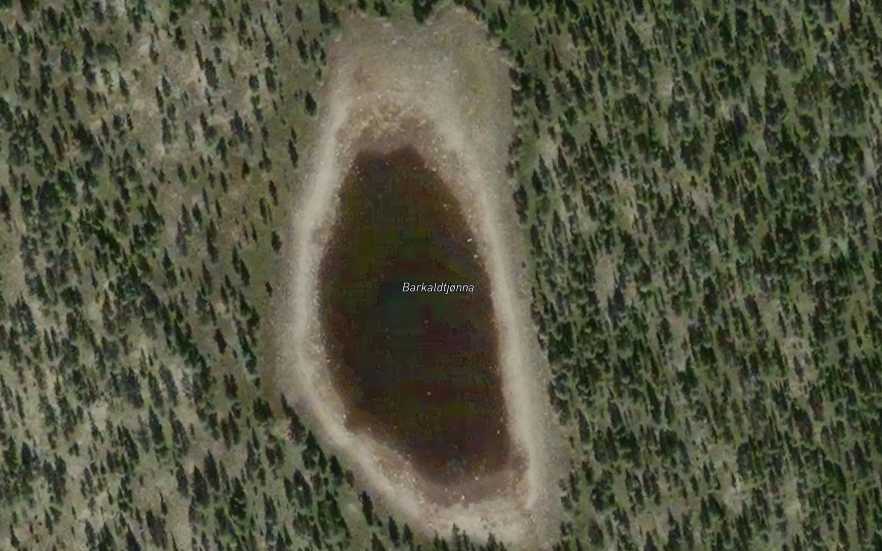 Satellite map of the Barkaldtjorna