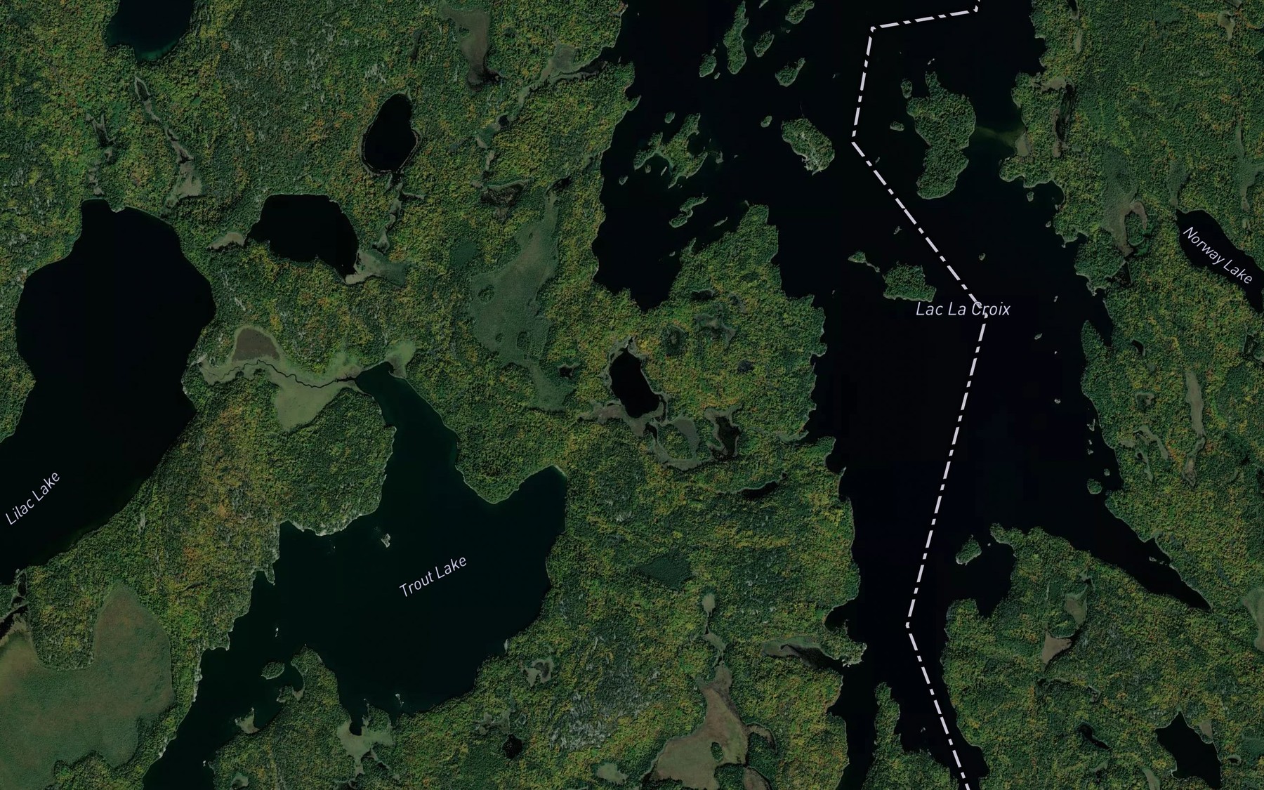 Satellite map of the Minnow Lake