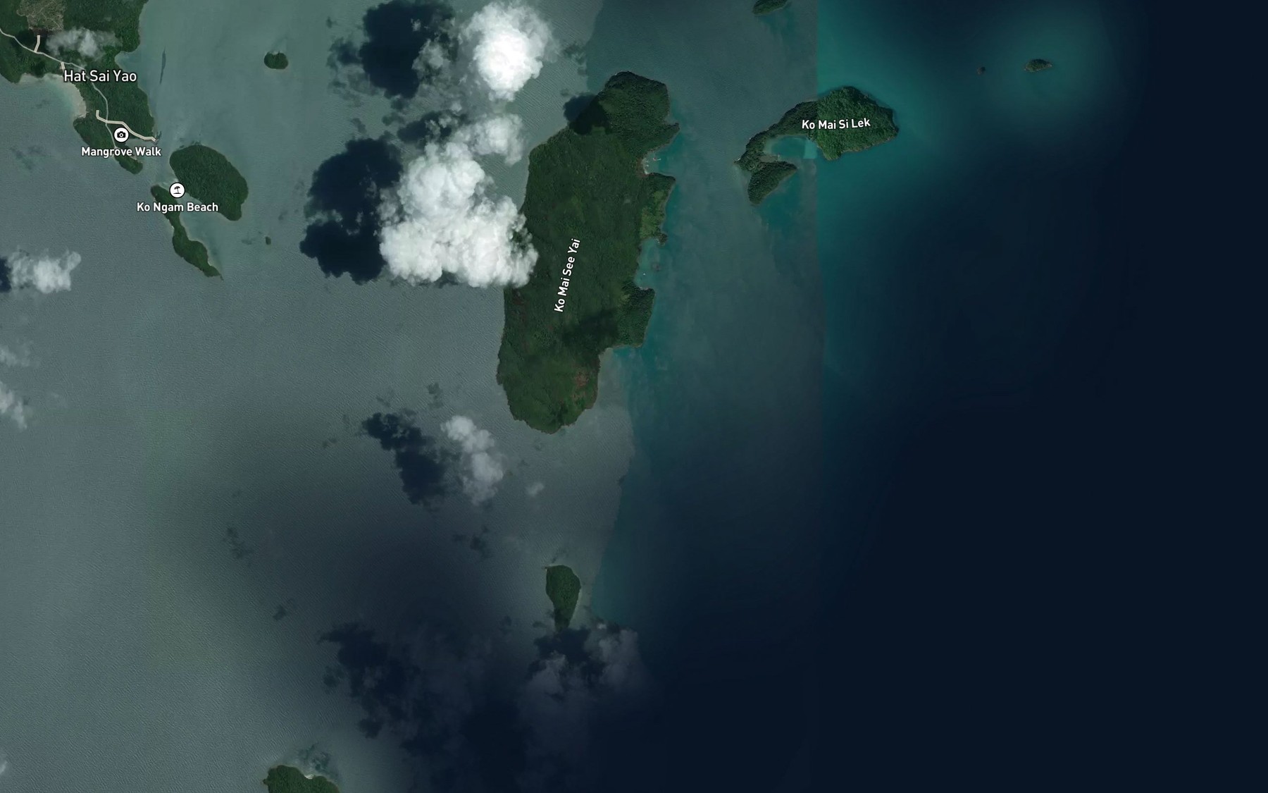 Satellite map of the Ao Ton Maphrao
