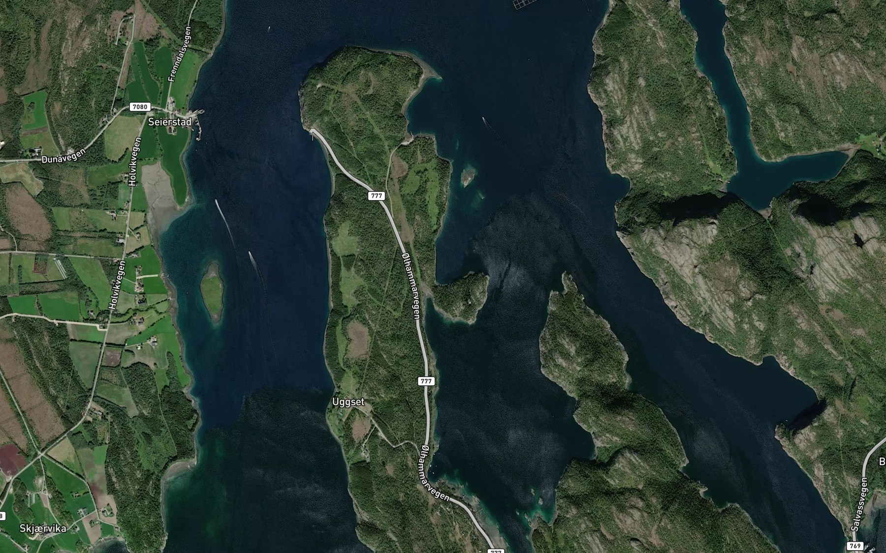 Satellite map of the Ytter Eistnessbukta