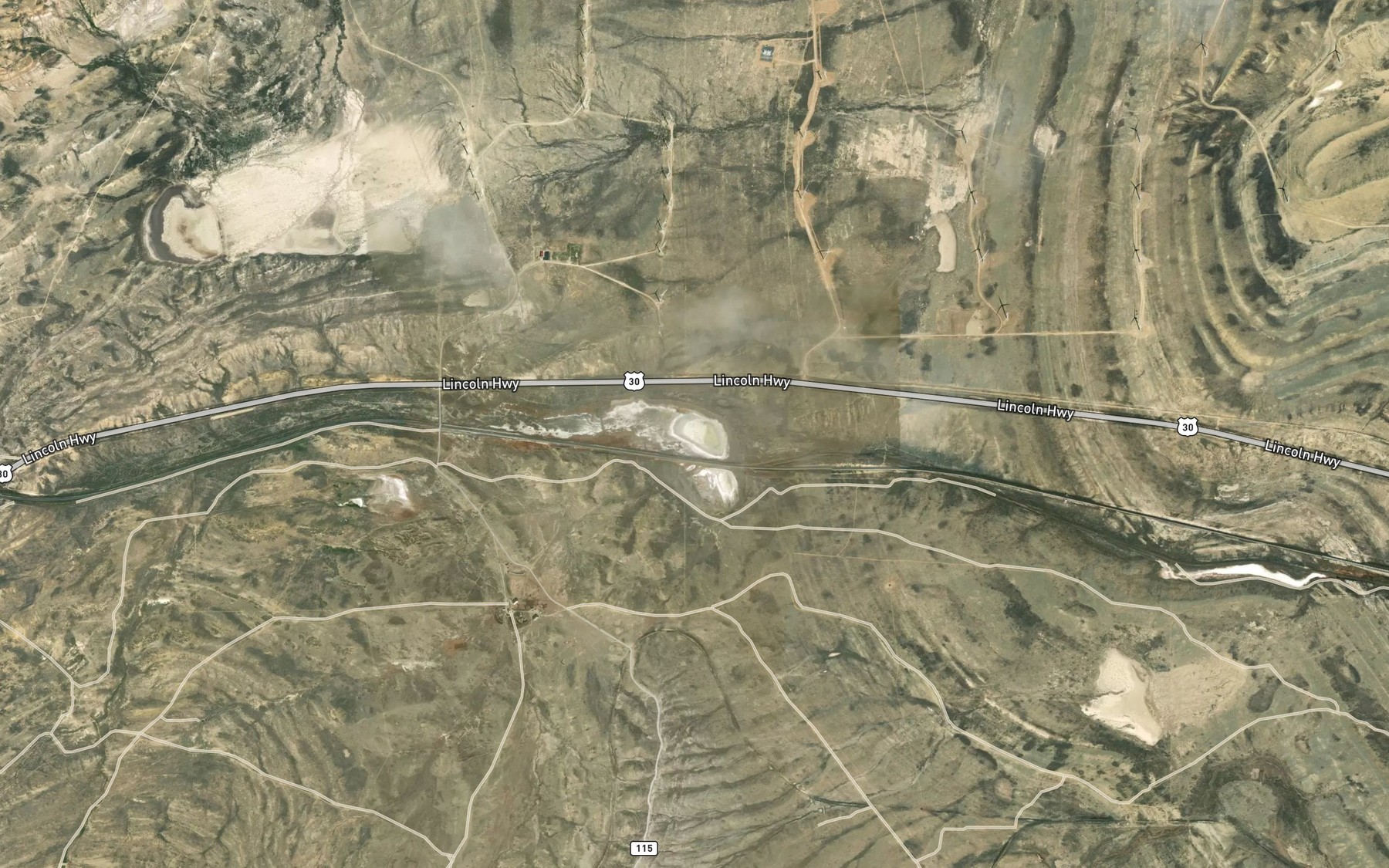 Satellite map of the Como Lake