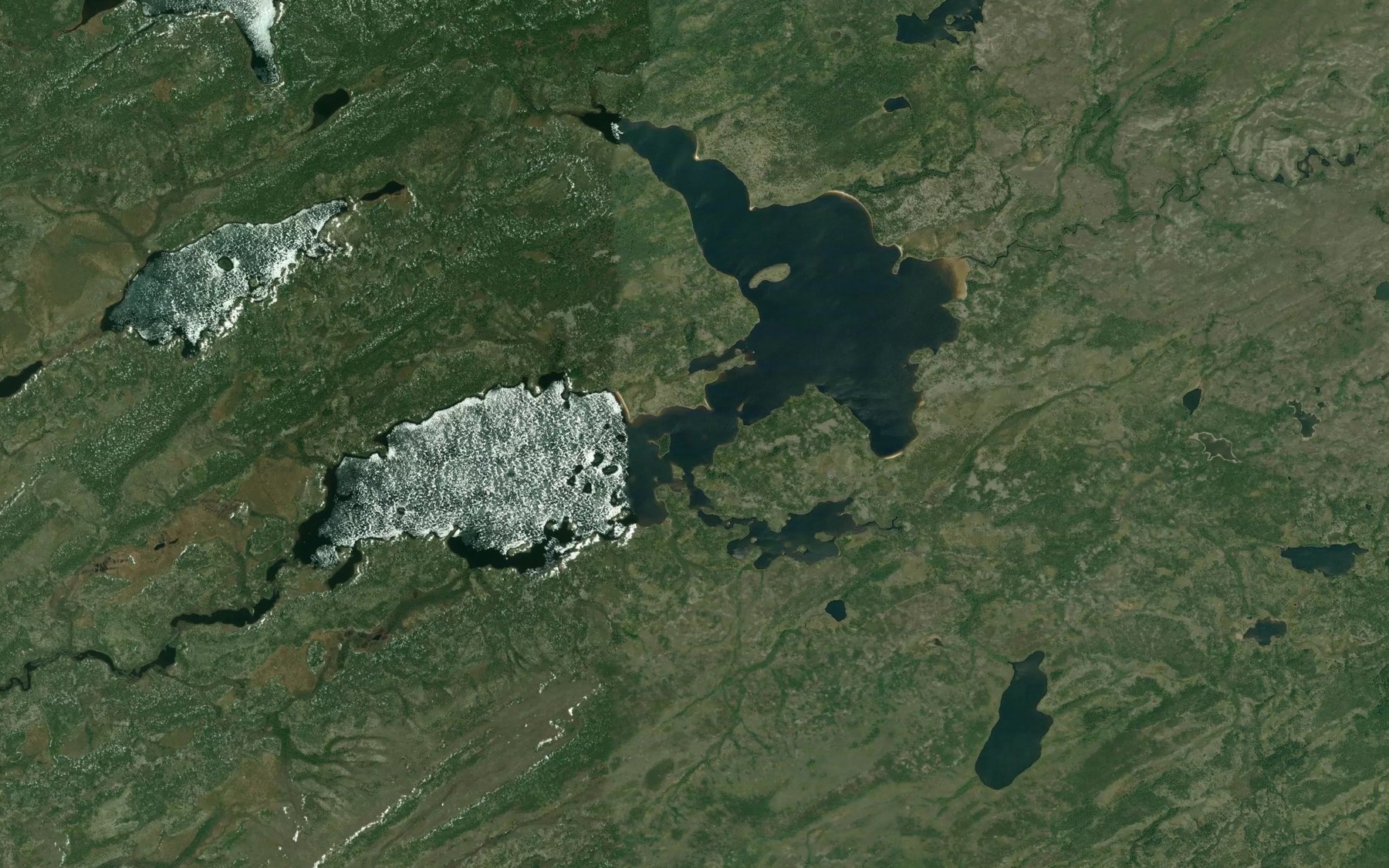 Satellite map of the Lac Wapamisk