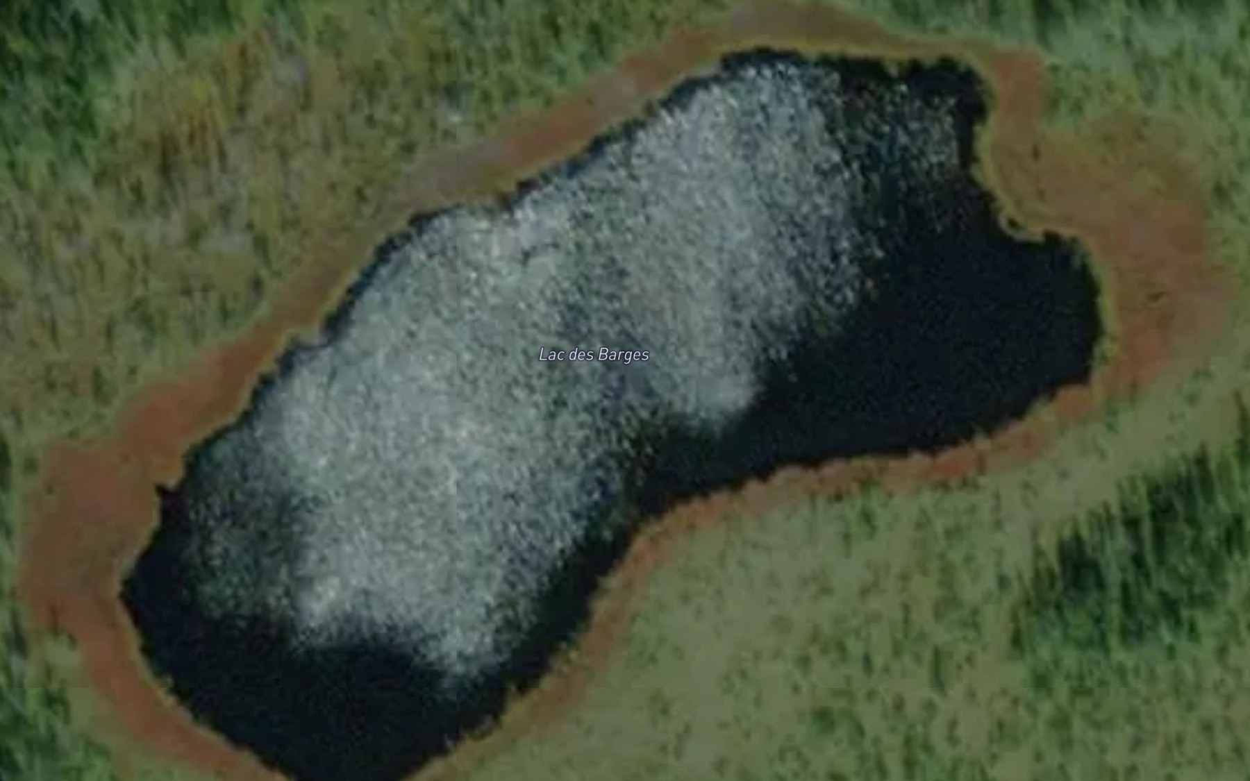 Satellite map of the Lac des Barges