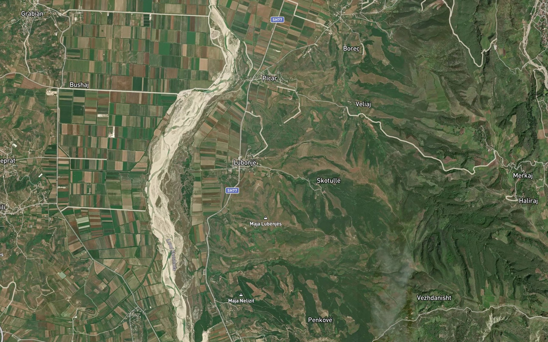 Satellite map of the Perroi Lubenjes