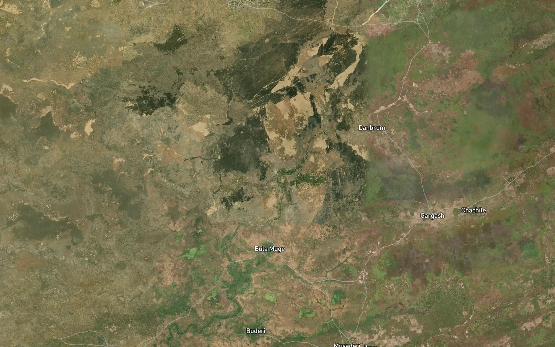 Satellite map of the Nasawa River