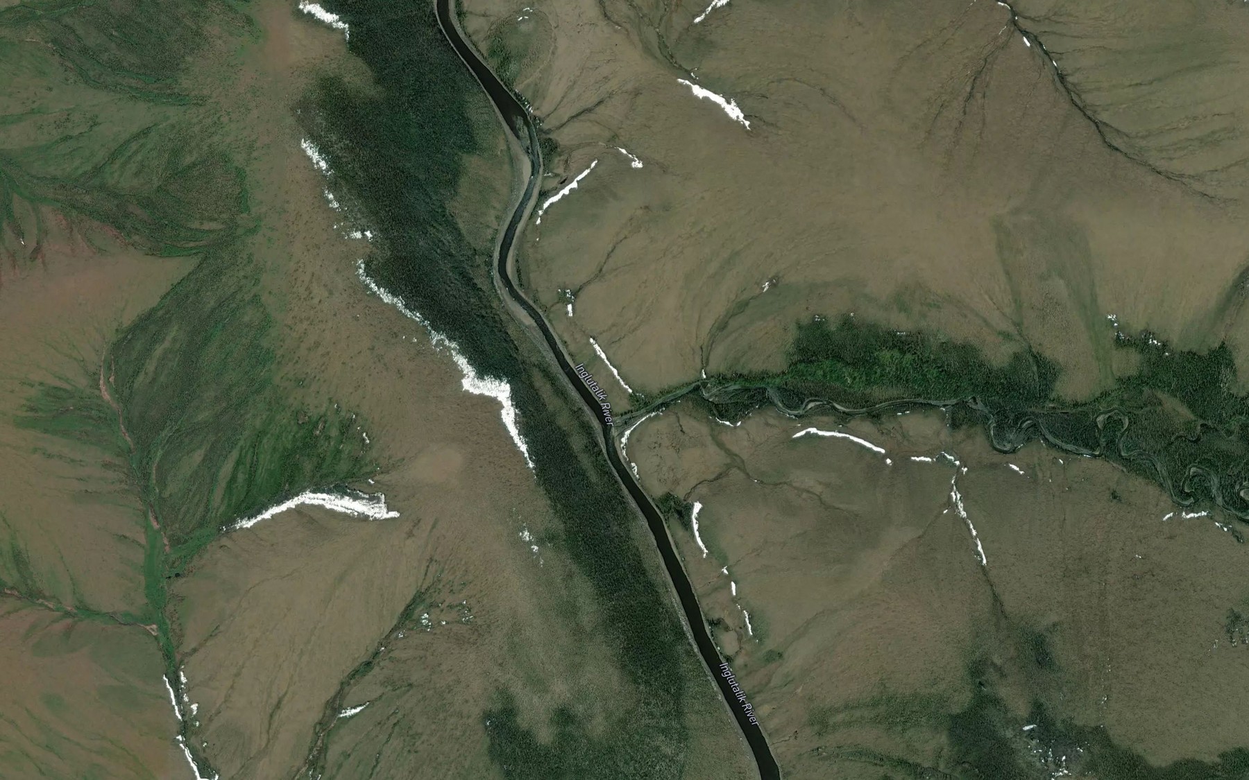 Satellite map of the Little Bear Creek