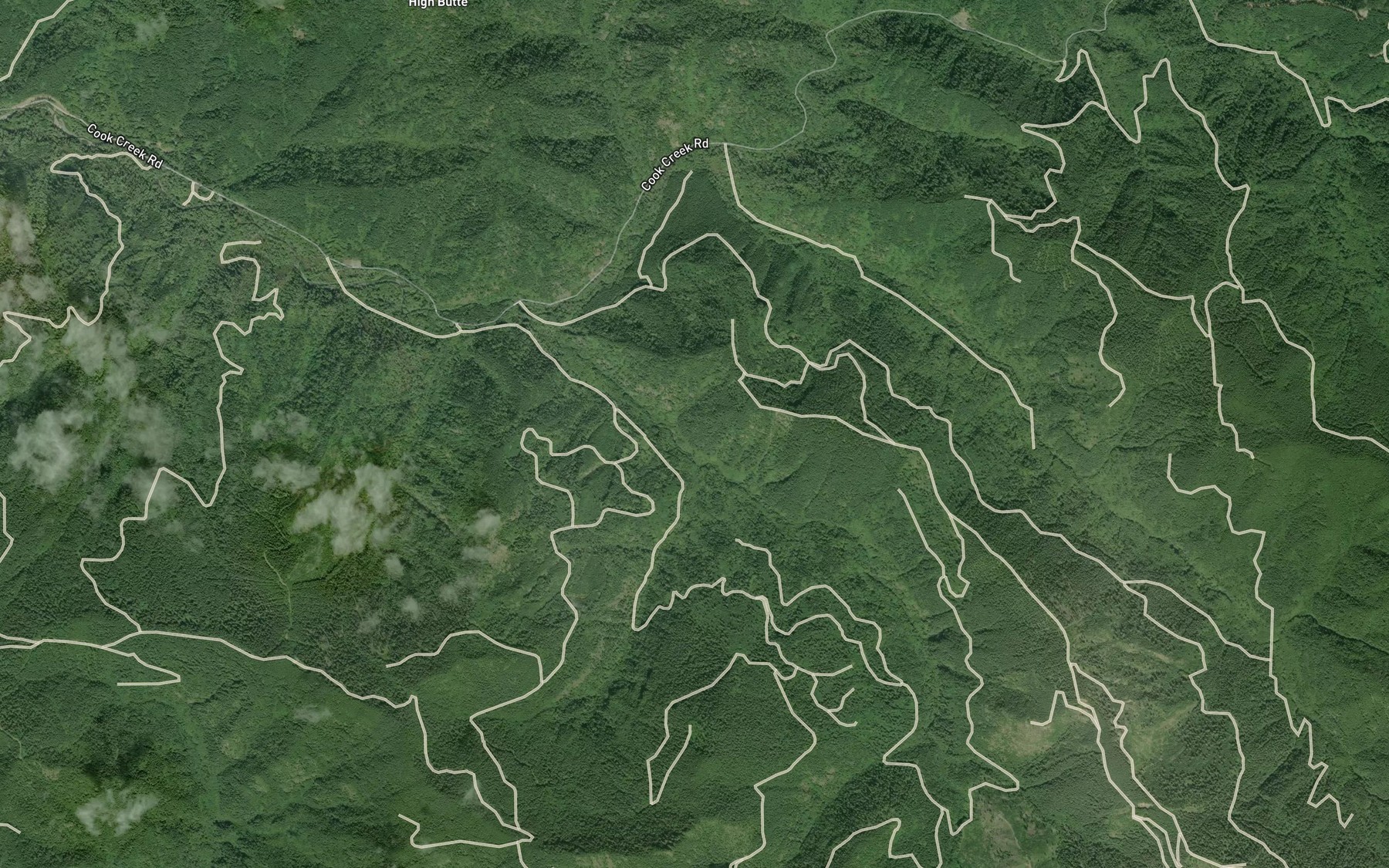 Satellite map of the Starr Creek