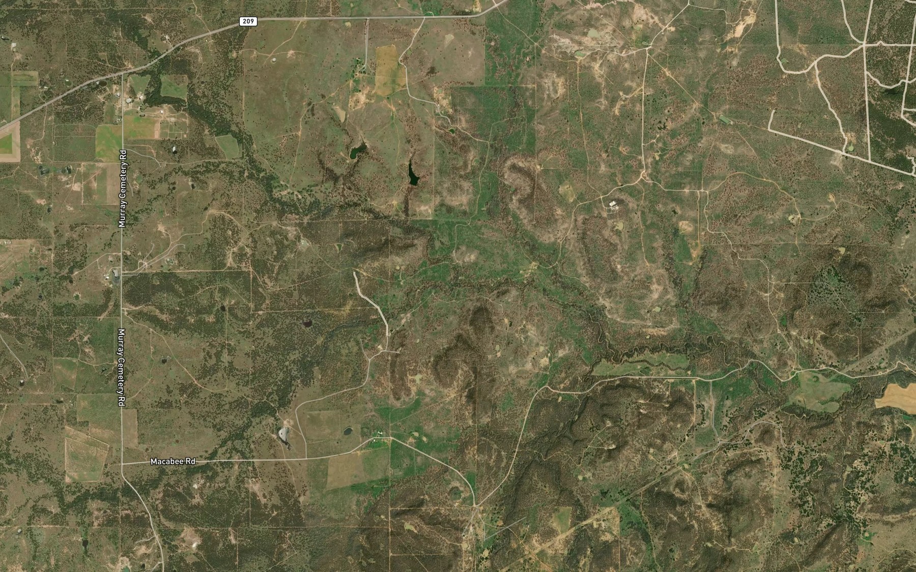 Satellite map of the North Fork Fish Creek