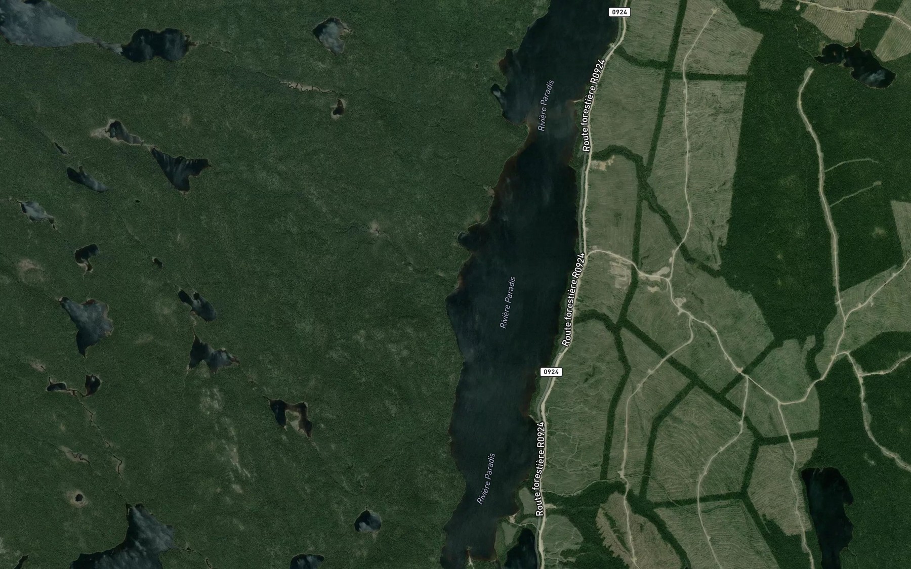 Satellite map of the Ruisseau de l'Oree
