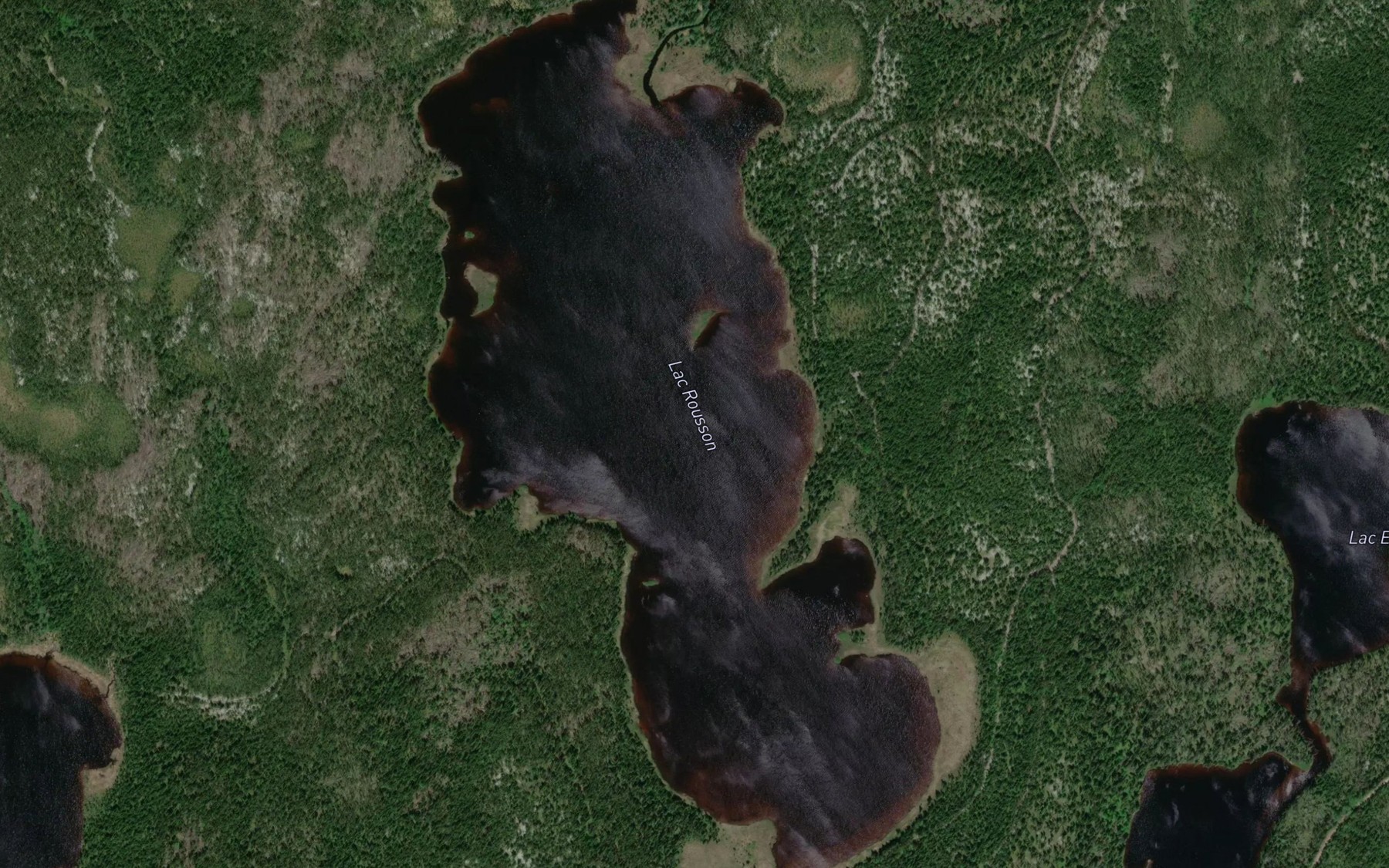 Satellite map of the Lac Rousson