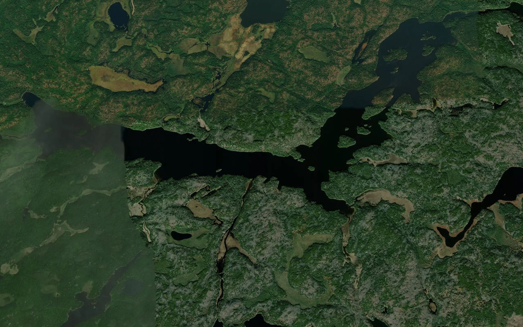 Satellite map of the Bunyan Lake