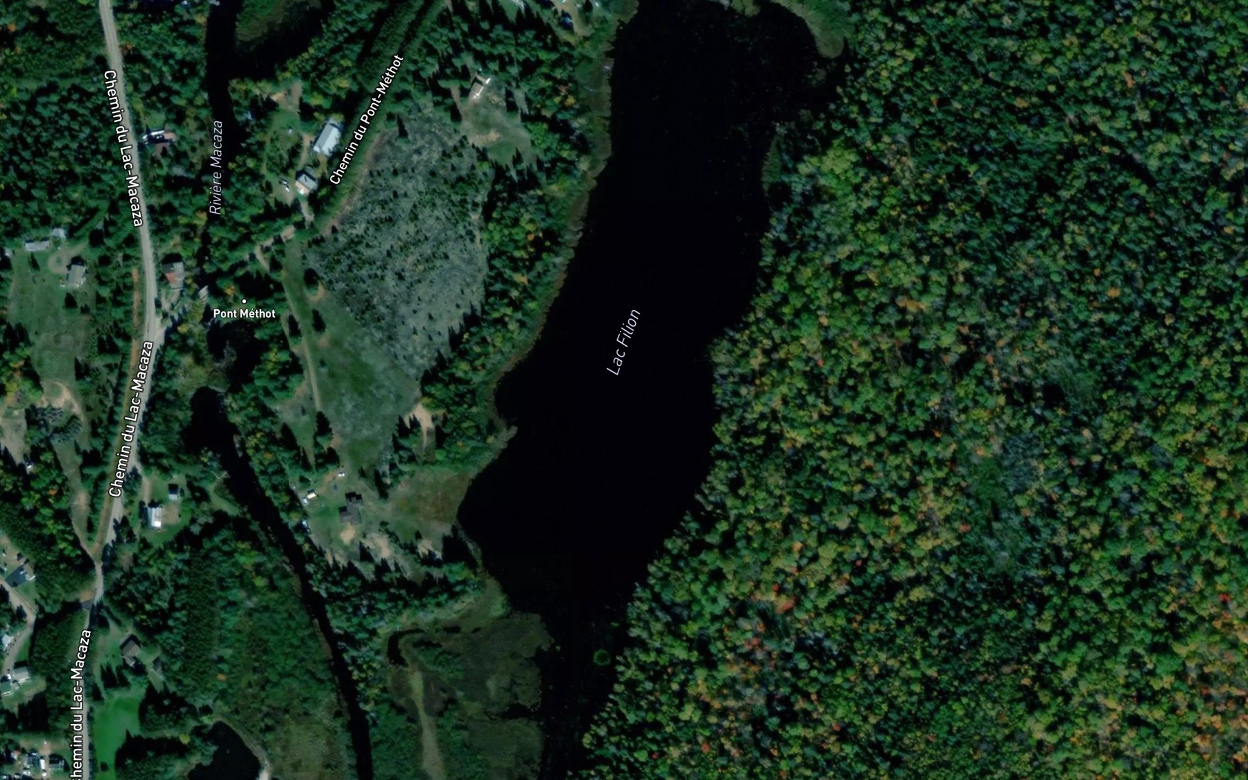 Satellite map of the Lac Filion