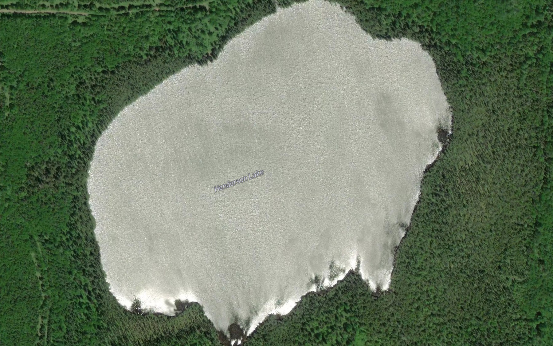 Satellite map of the Henderson Lake