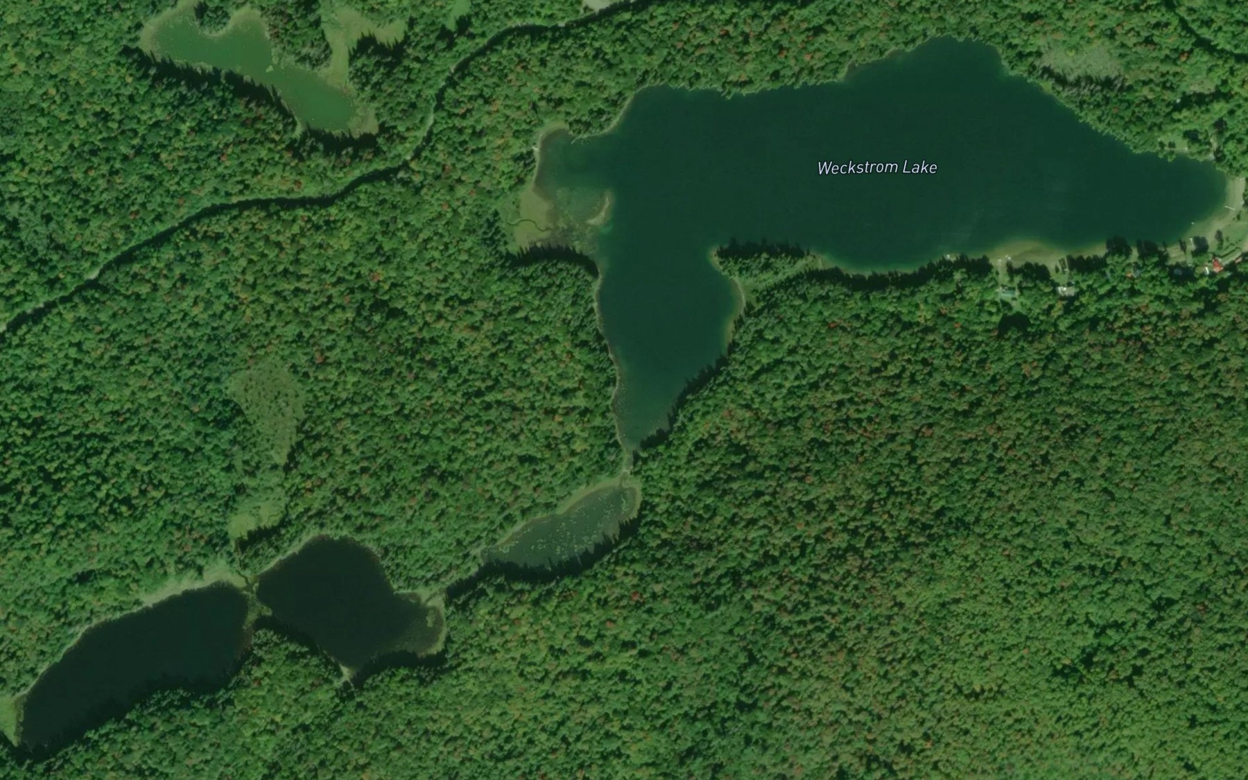 Satellite map of the Weckstrom Lake