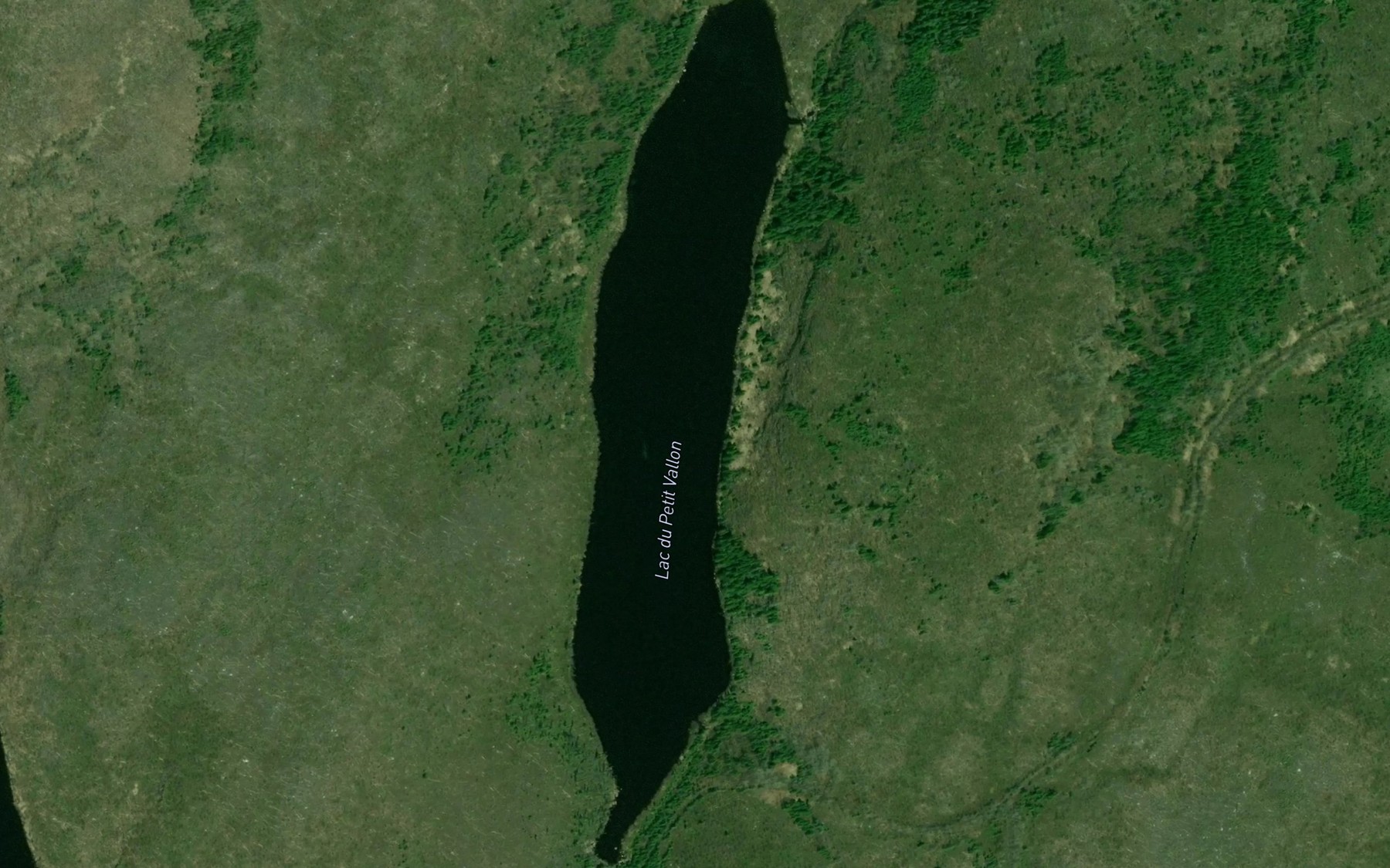 Satellite map of the Lac du Petit Vallon