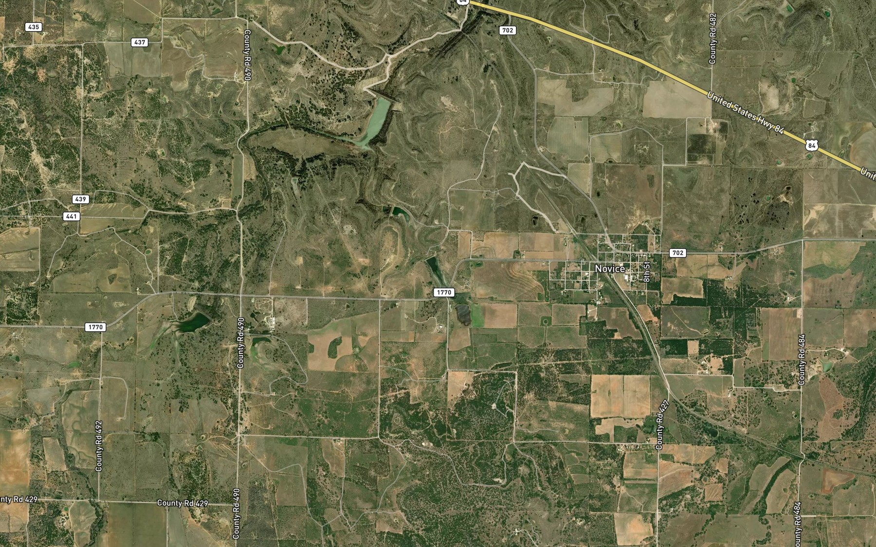 Satellite map of the Daniels Lake